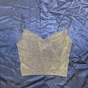 Party cowl neck sequin/shimmer top